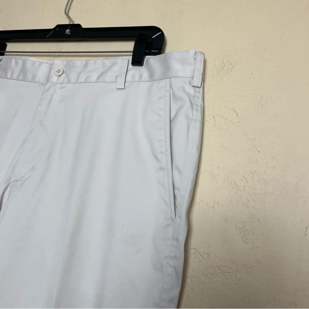 Nike Golf Dri Fit Pants Men's 36x30 Flat Front Golf Beige Polyester‎ Spandex
